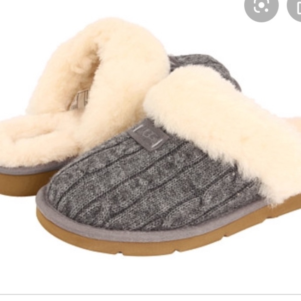 UGG grey knit slippers